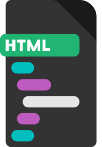 Ilustração de um ícone de um arquivo HTML
